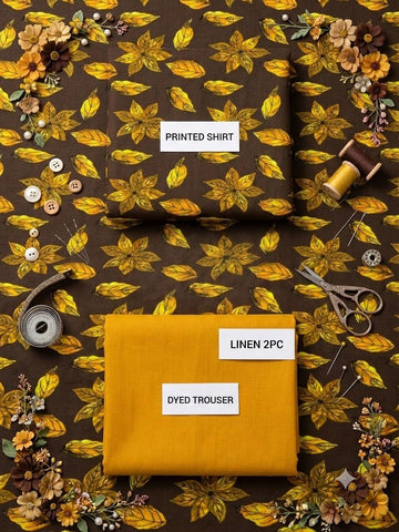 Premium 2-Piece Printed Linen Suit – Elegant & Comfortable
