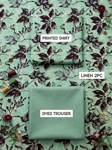 Premium 2-Piece Printed Linen Suit – Elegant & Comfortable