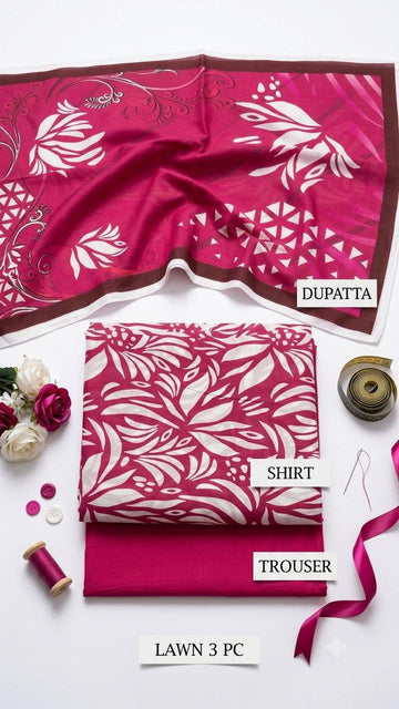 Premium Lawn 3 Piece Printed Suit