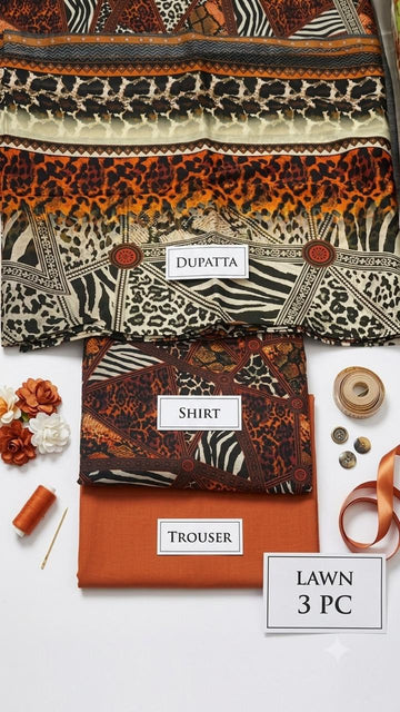 Premium Lawn 3 Piece Printed Suit
