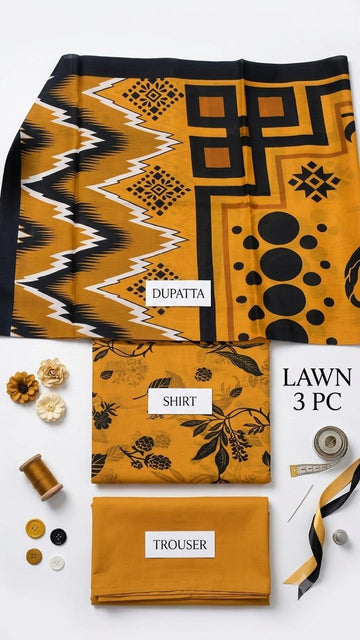 Premium Lawn 3 Piece Printed Suit