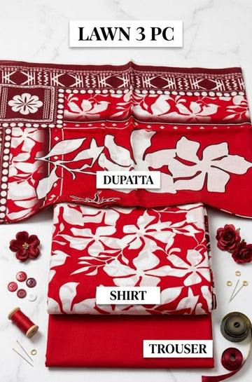 Premium Lawn 3 Piece Printed Suit