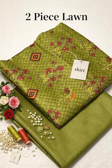 Premium 2-Piece Printed Lawn Suit | Elegant & Comfortable