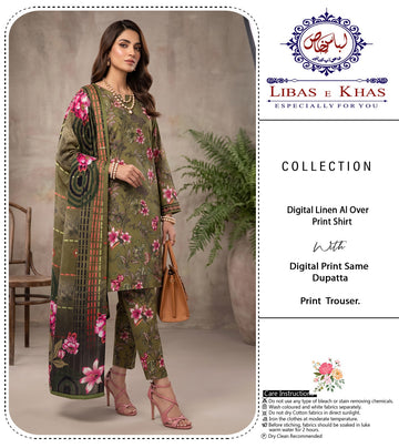Premium Allover Printed Linen 3-Piece Suit