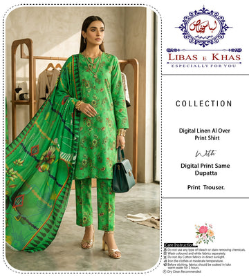 Premium Allover Printed Linen 3-Piece Suit