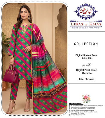 Premium Allover Printed Linen 3-Piece Suit