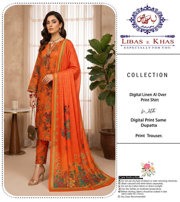 Premium Allover Printed Linen 3-Piece Suit