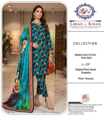 Premium Allover Printed Linen 3-Piece Suit